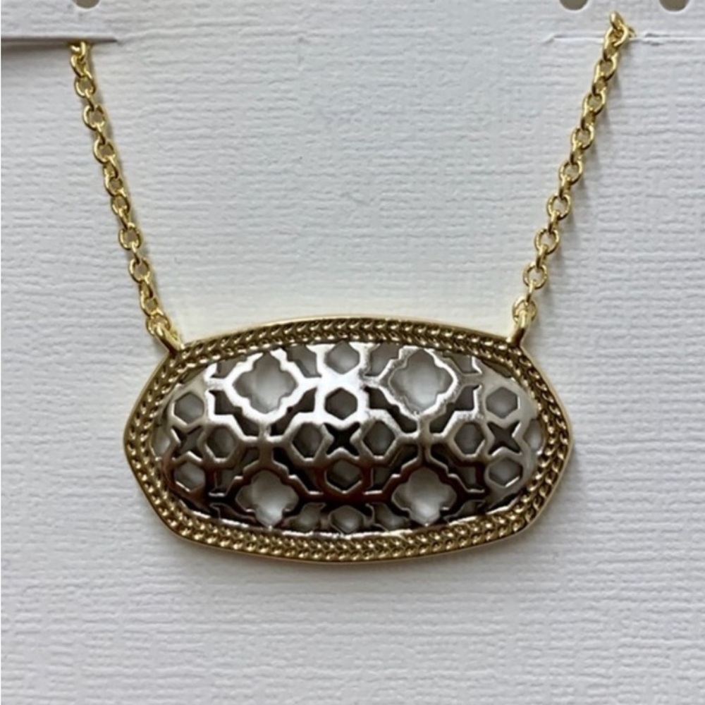 Kendra Scott Gold/Silver Dollie Pendant Necklace NWT